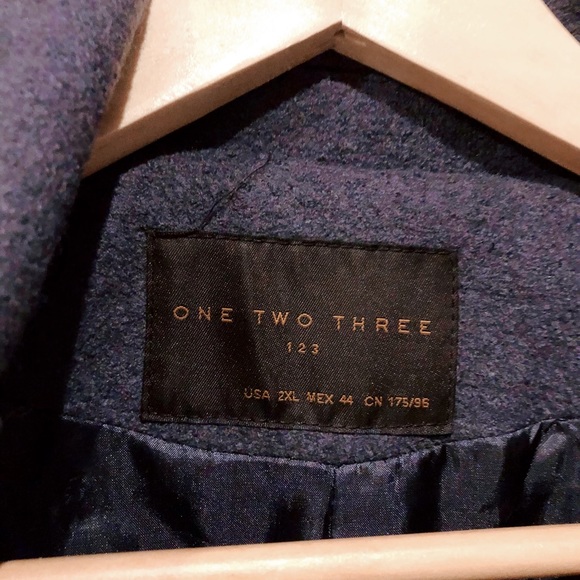 One Two Three Dark Grey Peacoat - Picture 5 of 6